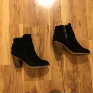 Ankle booties with tassels